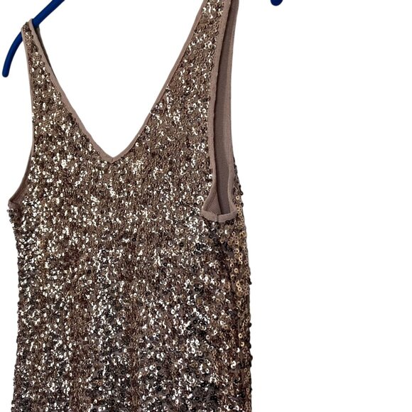 ✨ INC International Concepts Gold Sequin Dress – Size Medium ✨ - Picture 10 of 11